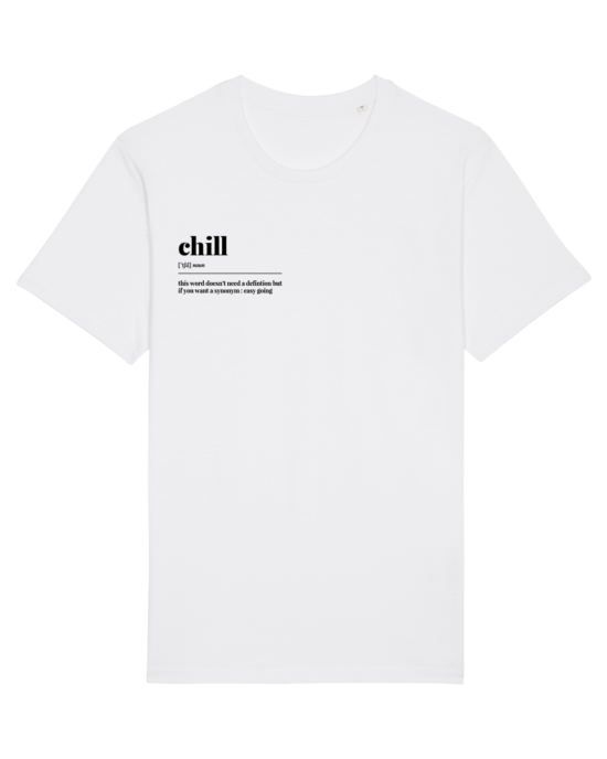 T-SHIRT CHILL en BLANC